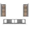 4 piece TV cabinet set grey Sonoma particleboard