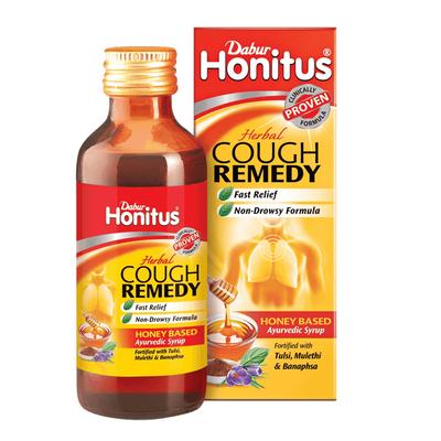 Honitus Hustensaft auf Honigbasis Ayurveda 200ml Packung mit 1 Schnelle Linderung Halsschmerzen Erkältung