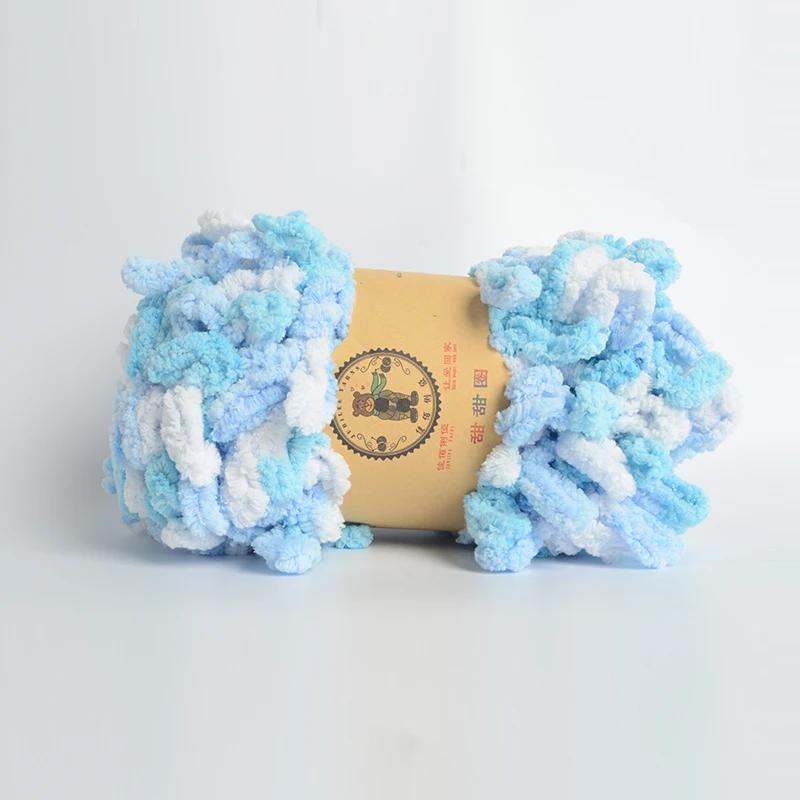 500g/Lot Hand Knitting Finger Loop Yarn Crochet Super Warm Puffy Circle Cotton Braided Rope Puffy Smart Polyester Sock Toy