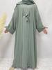 Women's Solid Color Muslim Robe: Multi-Color, Plus Size, Autumn Collection