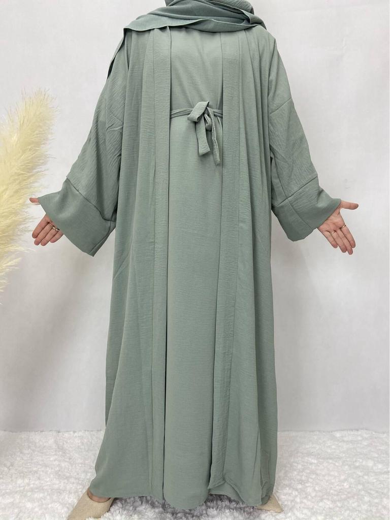 Women's Solid Color Muslim Robe: Multi-Color, Plus Size, Autumn Collection