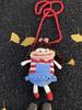 Knit Bag Handwoven Cartoon Shoulder Purse For Daily Use