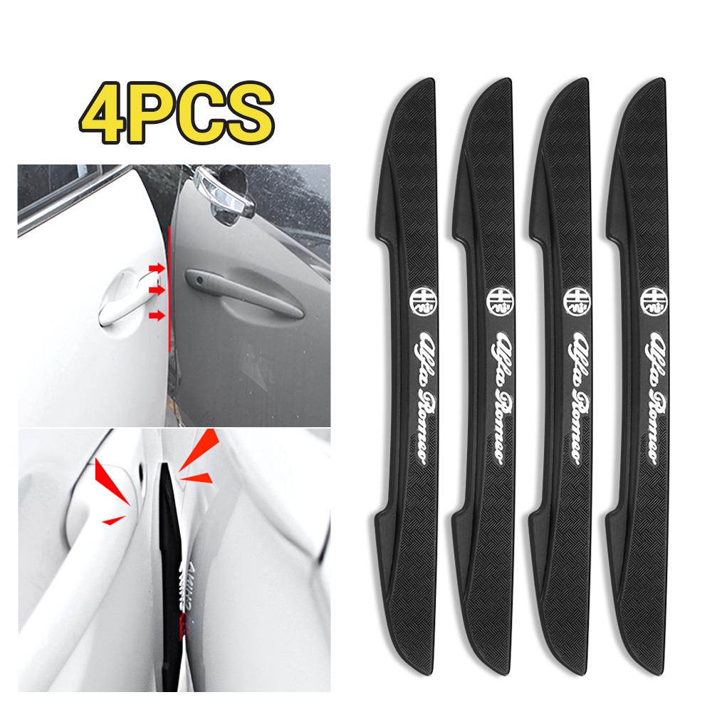 4 STKS RUBBERen Auto Bumper Anti-botsing Strips Deur Beschermer Sticker Auto Accessoire Voor Alfa Romeo Stelvio Sportiva GT 147 156