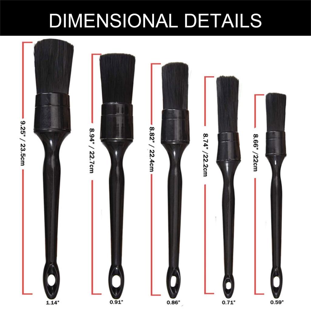 Set de perii pentru detaliu mașină Perii pentru curățarea mașinii pentru roți de mașină Orificii de aerisire Perie pentru detalii auto Kit de curățare auto pentru mașini