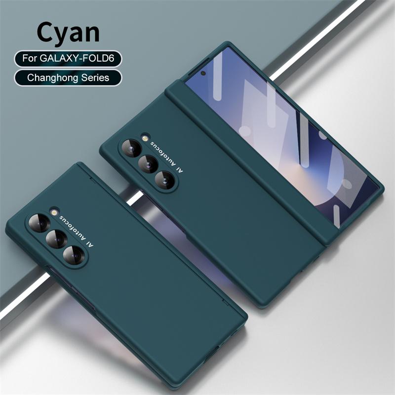 Fashion Fold Edition Hinge Shockproof Phone Case For Samsung Galaxy Z Fold 7 6 5 4 3 5G With Front Screen Protector Glass Cover