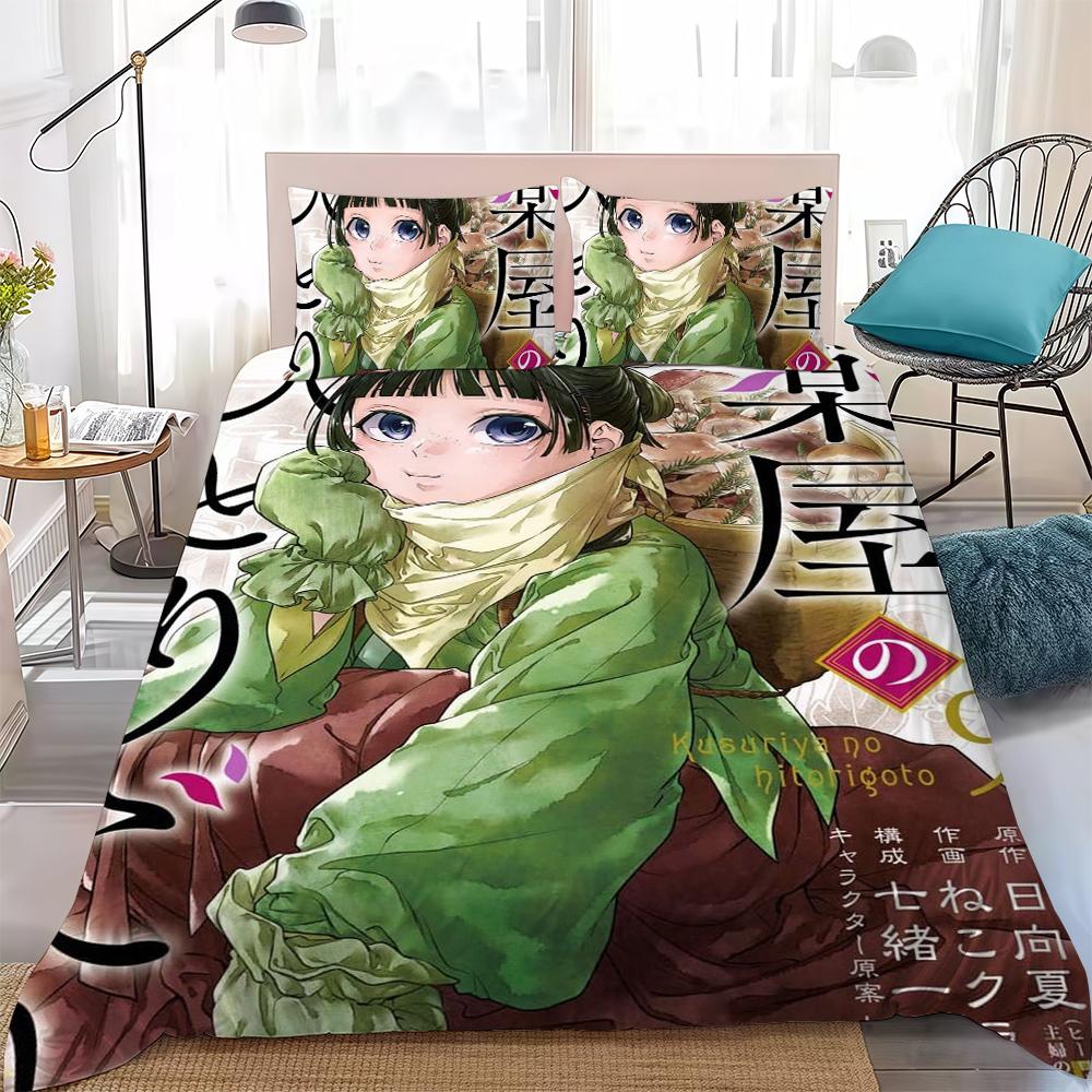 The Apothecary Diaries Duvet Cover Set Home Style Bedding Soft Laundry Polyester Bed 3 Piece Set Student Dormitory Gift