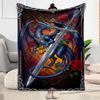 Gothic Style Blanket Ultra-Soft Perfect for Office Bedding Couch All-Season Use Playful Design Gifts For Family Or Friends