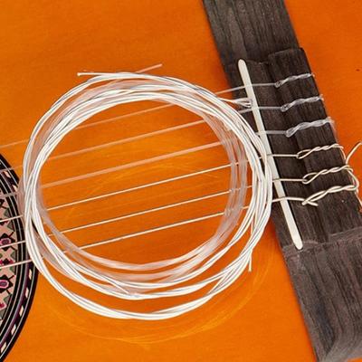 Cordas de Nylon Prateadas para Guitarras Clássicas Cordas Compostas de Guitarra de Alta Qualidade Banhadas a Prata Acessórios Musicais para Guitarra Clássica