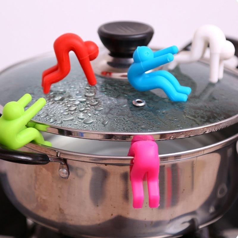 Creative Kitchen Gadgets Raise The Lid Overflow Device Stent for Kitchen Tools Pot Cover Overflow Home Kitchen Accessories