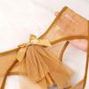 Erotic Bow Lace Thong Women Open Crotch Panties Sexy Transparent Lingerie Perspective Stretching Underwear