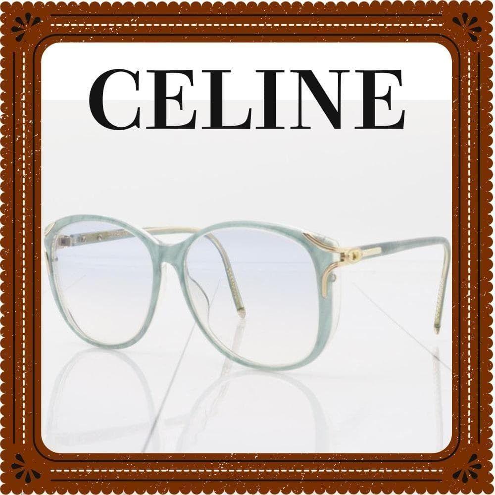 Used [Extremely Good Condition] CELINE Sunglasses Glasses Vintage Celine Prescription Glasses Light Green