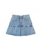 AVANDRESS Pleats Denim Skirt Black