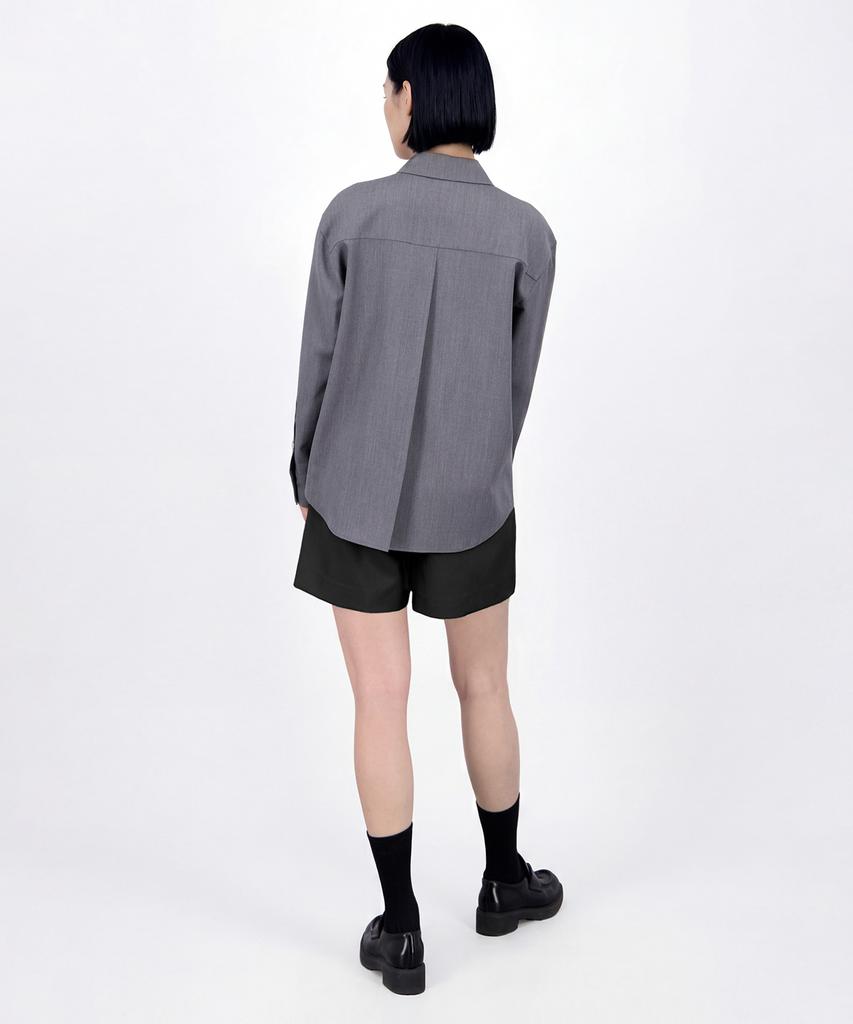Myuleus Wool Pintuck Shorts Women'S Shorts [Black]