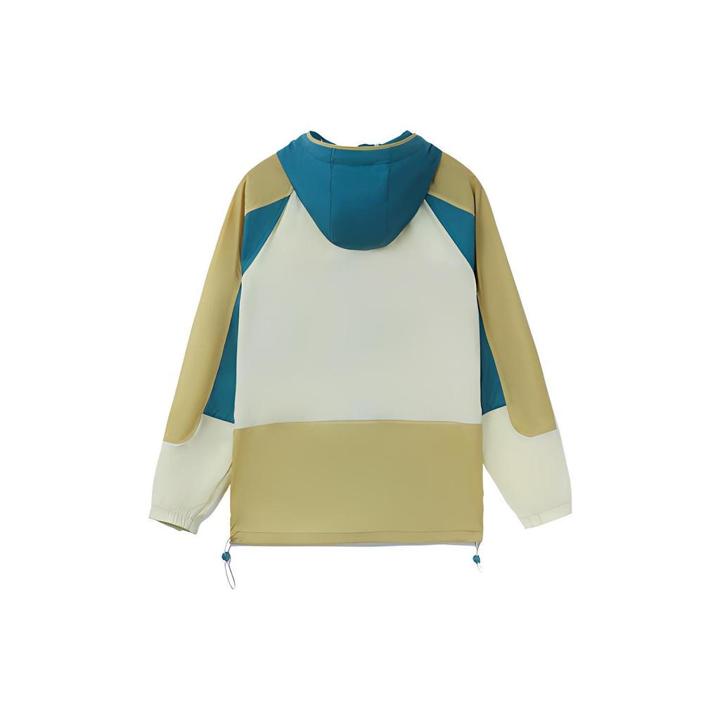 Li Ning Jackets Men's Khaki Blue Hooded Moderate Other AFDR371-1