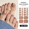 Waterproof Toe Nail Stickers for Pedicure Durable Nail Art Stickers Easy To Apply Self Adhesive Nail Decals for Toenails Full Coverage