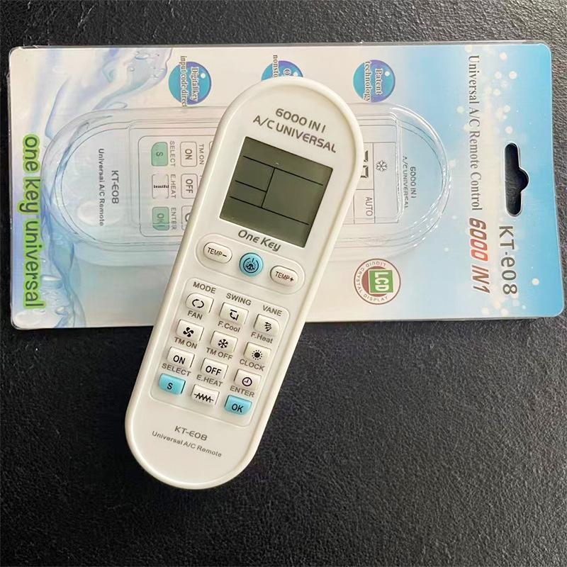 KT-E08 Universale Klimaanlagen-Fernbedienung, Englische Version, Kompatibel mit allen Marken