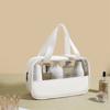 Transparent Travel Cosmetic Bag Zipper Closure Women Wash Pack Portable Toiletry Pouch  Makeup