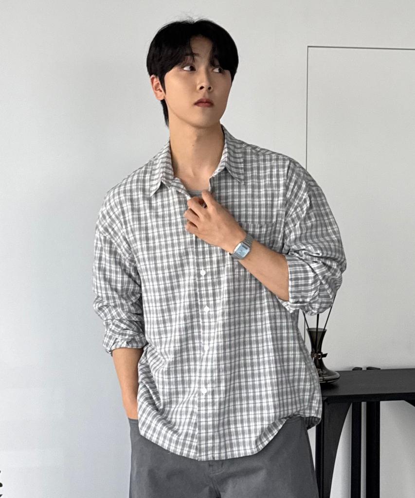 HYOJI 26 Ss Semi-Crop Lightweight Check Shirt (5 Colors)