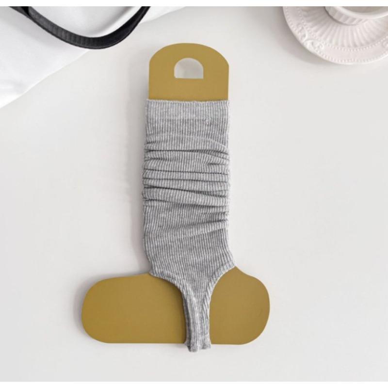 Spring and Summer Ballet-style Foot-warming Stockings In Solid Vertical Stripe Design - Chunky Leg Stockings for Women