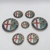 JNZSP1 7pcs forCar Emblem Wheel Cover Caps Front Hood Badge Rear Trunk Steering Sticker Styling 2x74mm , 4x50mm,1x40mm