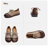 2024 Spring Women's Retro Soft Leather Casual Lace-Up Shoes
