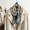 Dekorativer Seidenschal mit einfacher Textur für Damen im neuen Stil für Frühling und Herbst, Sommermode, vielseitiger Kopftuch, Arbeitsschal