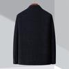 New Plush Thickened Jacket for Men's Lapel Middle-aged and Elderly Daddy Suit Winter Chenille Warm Casual Wool Jacket