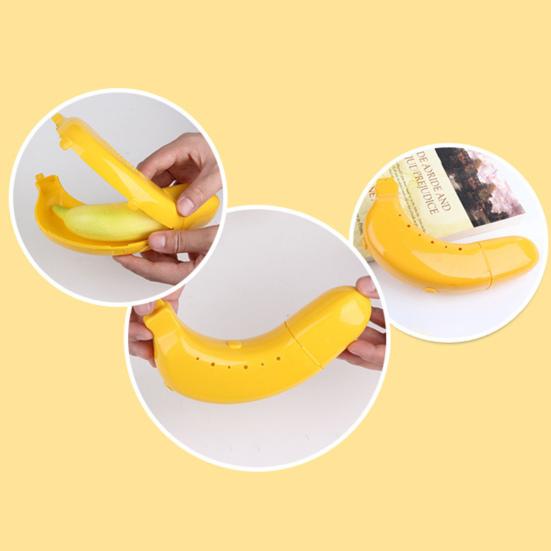Banana Keeper Storage Box with Holes Food Grade BPA-Free Reusable Easy To Clean Outdoor Travel Banana Holder Fruit Protector Case