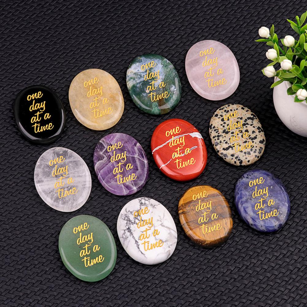 Natural Crystal Palm Stone for Meditation Relaxation Pocket Size Soothing Therapy Stone Personalized Gift for Any Occasion