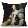 Van Dyck Renaissance Baroque Famous Oil Painting Royal Court Lady Wall Art Sofa Pillow Case Mourning Christ Linen Cushion Cover
