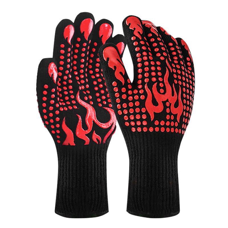 Heat-Resistant Flame Retardant Silicone BBQ Oven Gloves