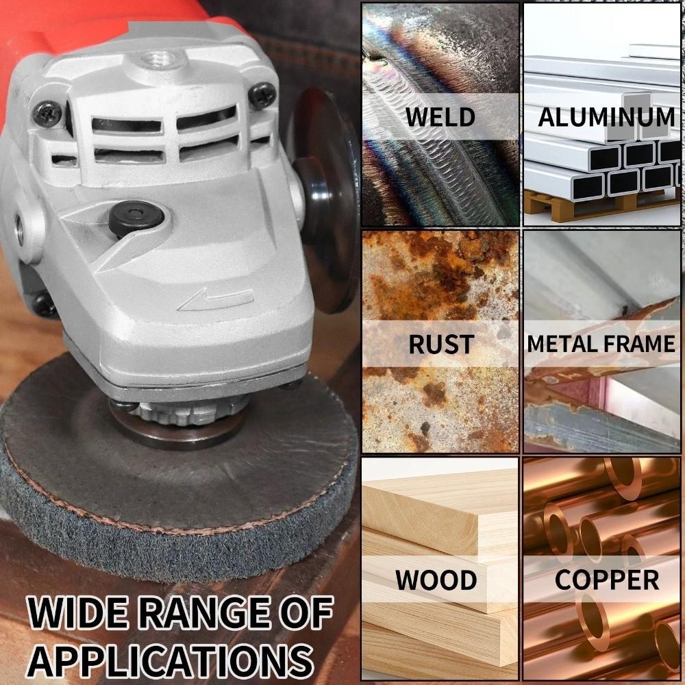 4.5" 115mm Flap Polishing Wheel Scouring Pad Nylon Fiber Non-Woven Grinding Wheel Abrasive Buffing Grinding Disc Metal Surface