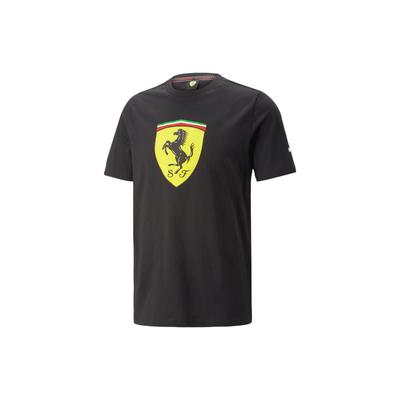 X Ferrari Active Sports Collaboration Large Logo Casual Crew Neck Short Sleeve T-Shirt Men Tops Black 538175-01