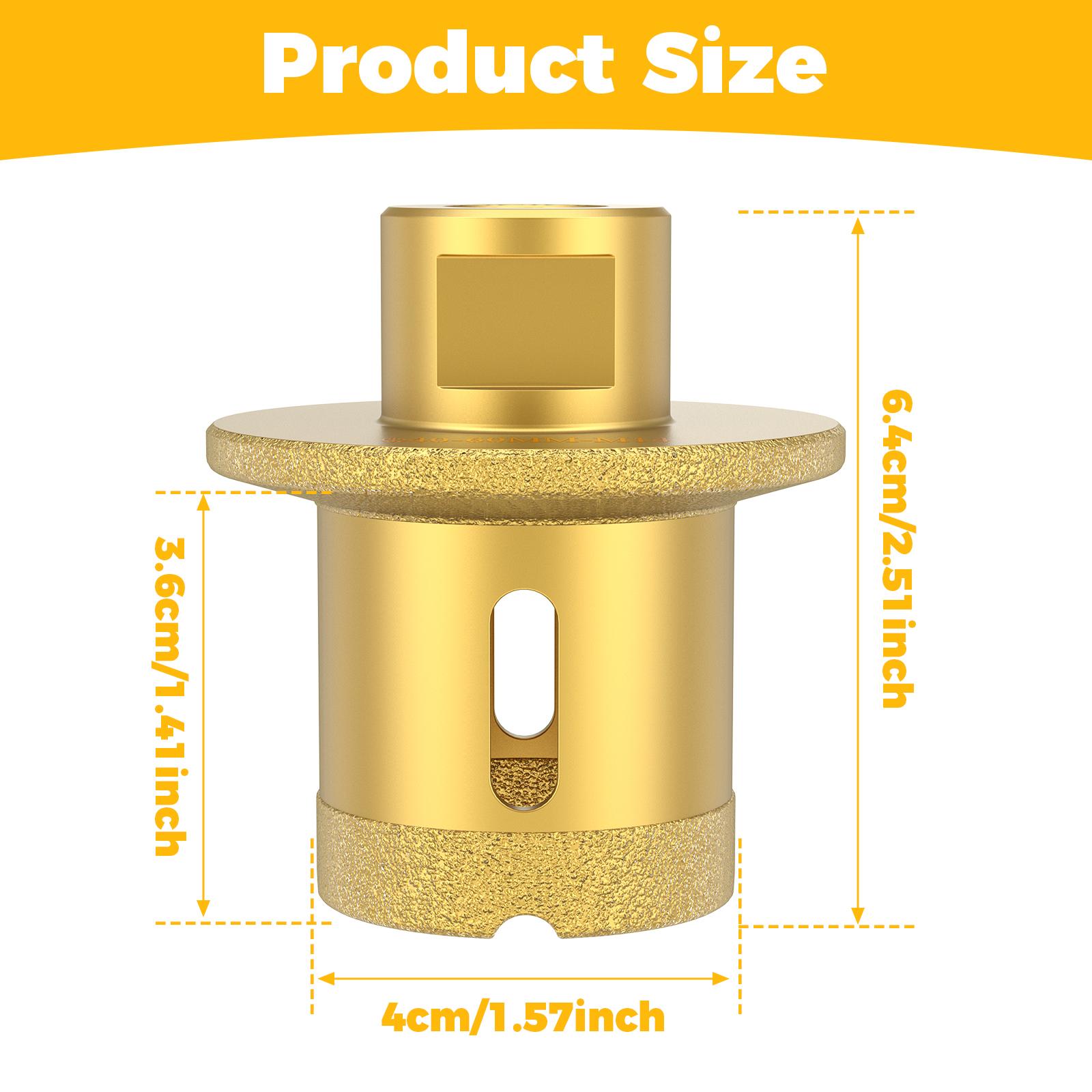 

Hole Opener Drill Bit Diamond Vacuum Brazed Basin Drill Bit Easy Use Efficient Drilling Core Tool for Porcelain Marble Ceramic жёлтый