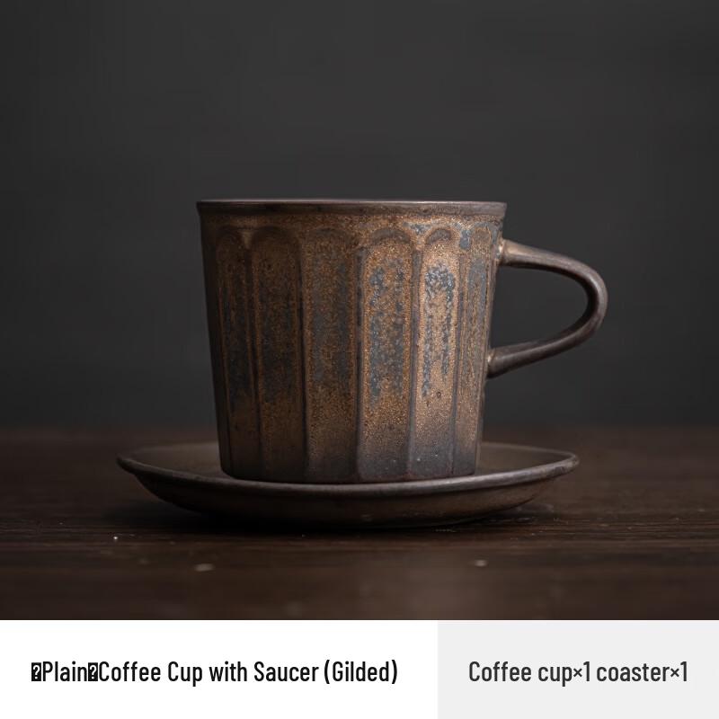 

Shangqi Handmade Ceramic Coffee Cup and Saucer Set