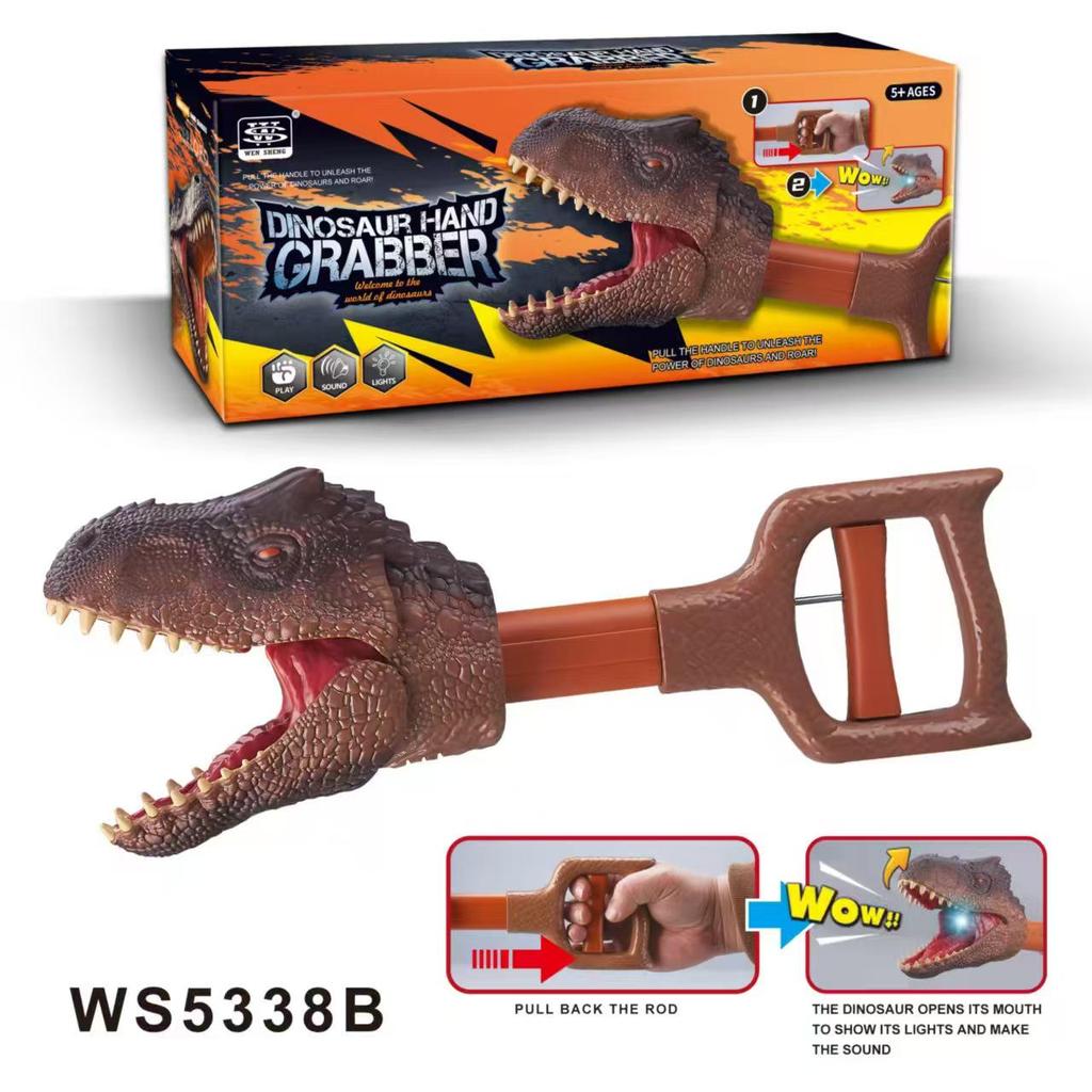 Sound & Light Christmas Dinosaur Cosplay Mask - Tyrannosaurus & Velociraptor Halloween Headgear Toy