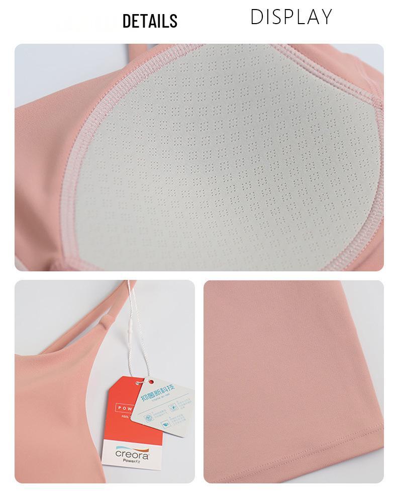 Anti-Bacterial Deep U Sports Bra Camisole with Beautiful Back Design