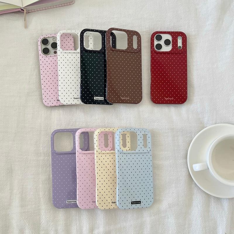 Korean Style Ins Simple Polka Dot Suitable for iPhone 17 Pro Max Apple 16 Phone Case 15 Girl 14/13 Soft Case