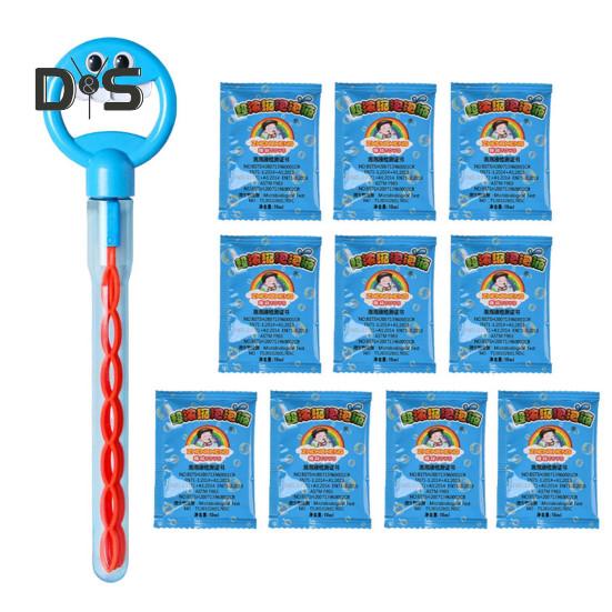 Máquina de bolhas de rosto sorridente de 32 furos, fabricante de bolhas românticas com pacotes de concentrado, máquina de sopro de bolhas, brinquedo para crianças e adultos