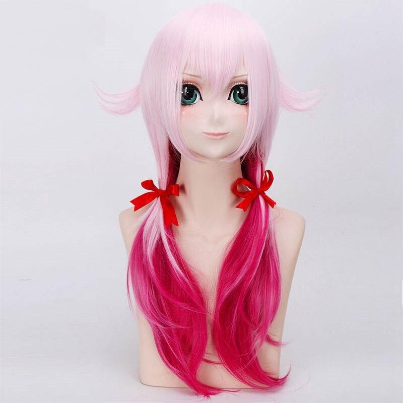 Аниме 60 см парик для косплея Gulity Crown розовый Ombre длинные синтетические волосы — фото 4