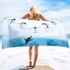 Serie di Stampa Pinguino Piccolo Telo Mare Villaggio Turistico al Mare Asciugamano da Bagno per Nuoto Asciugamano Sportivo