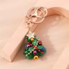 Pretty Christmas Tree Keychain Snowfake Key Ring Pendants for Key Holder Women Girls Handbag Charms DIY Jewelry Gifts