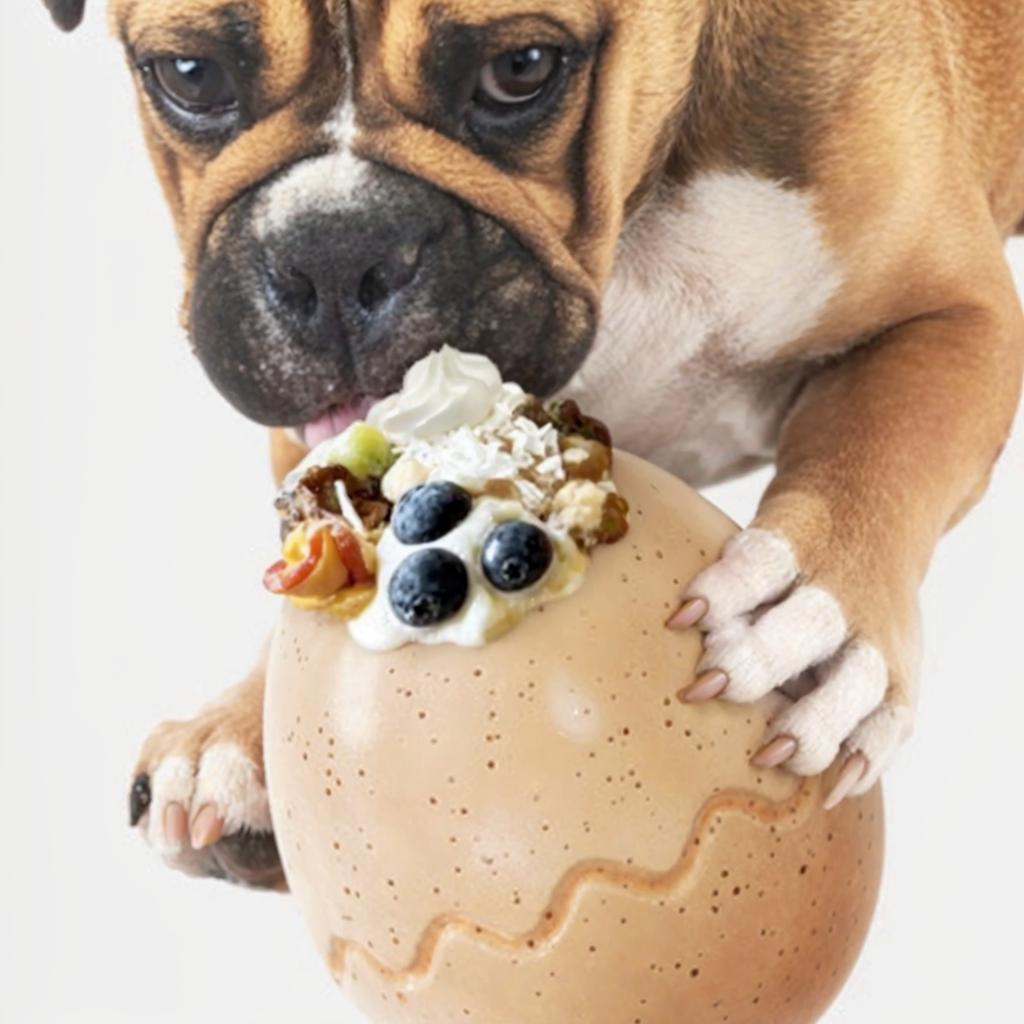 Hundvalpen slickade upp matresterna och åt de dinosaurieägg som hade