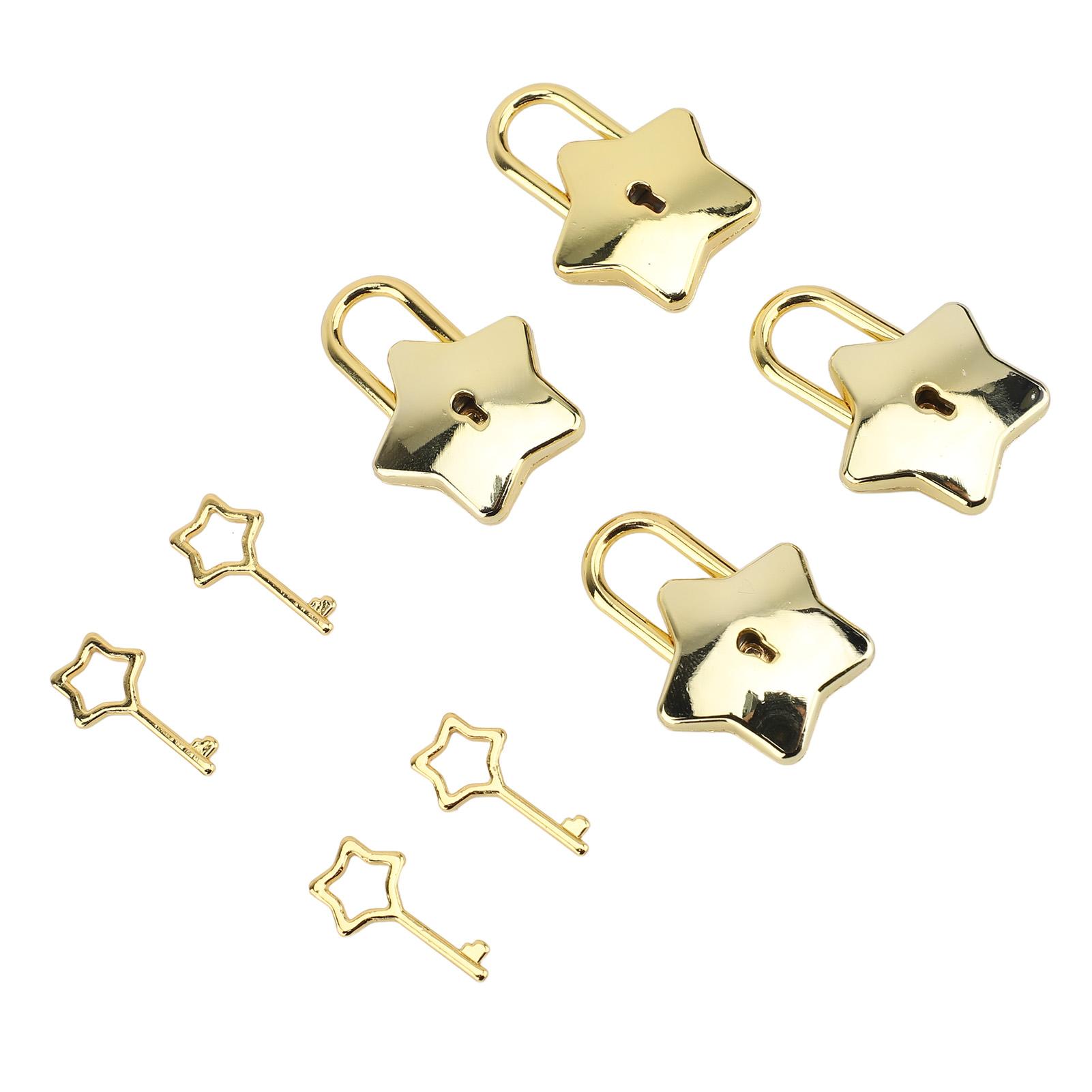 Star Shaped Padlock Zinc Alloy Multifunctional Book Security Padlock for Cabinet