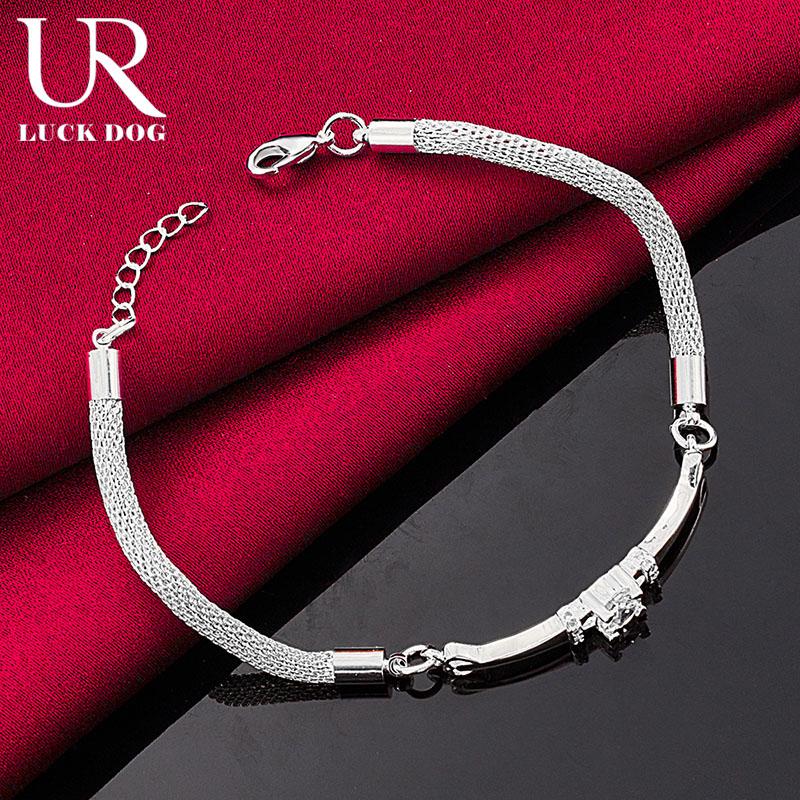 925 Sterling Silver AAA Zirkonový náramek Módní svatební šperky