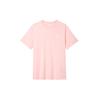 T-skjorte med trykt logo, rund hals, korte ermer, for menn, topper, rosa AR4999-686