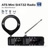 AMNVOLT V4 ATS MINI Radio 1.9inch IPS Screen Full-Band DSP Radio Portable FM AM SSB LSB USB Receiver W/ Hi-Z Headphone Amplifier