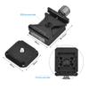 Aluminum Alloy Quick Release Plate Clamp Adapter with QR Plate 1 4 Inch Screw Connector Built in Bubble Levels for with