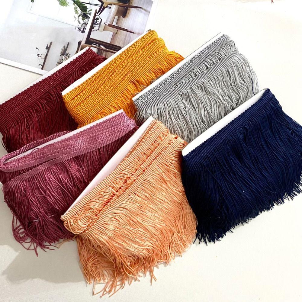 10 Yards Solid color Fringe Trim Polyester Tassel Trim Chain Tassel Ribbon  Clothing Decor