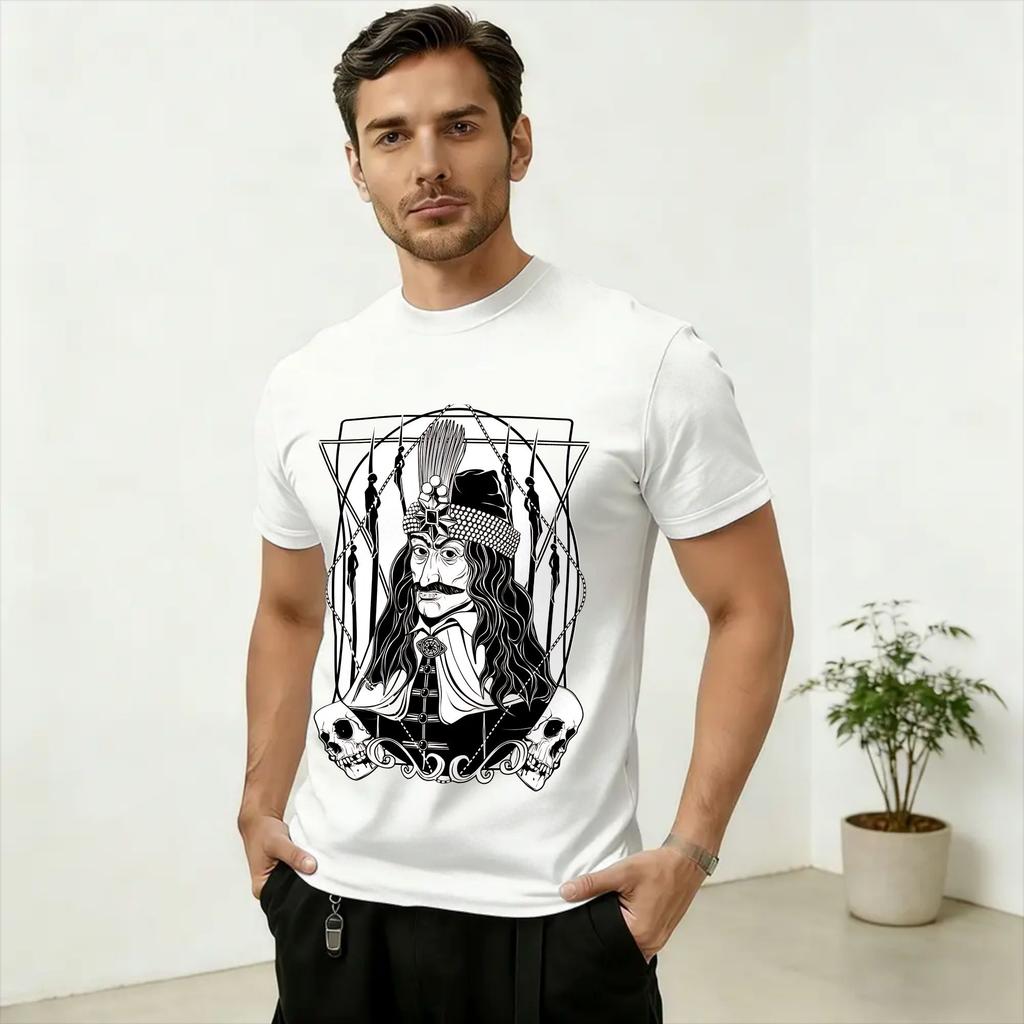 Vlad III Dracula The Impaler T Shirt Summer Hip Hop TShirts Unisex Cotton ONeck Plus Size Top Tees ShortSleeved Vintage Tops